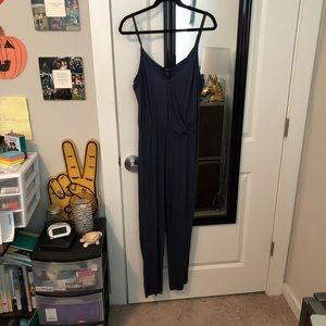 Forever 21 Stretchy Navy Jumpsuit